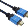 PremiumCord Ultra HDTV 4K@60Hz kabel HDMI 2.0b kovové+zlacené konektory 1m  bavlněný plášť