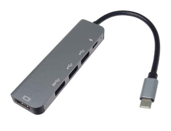 img-2-1-38 PremiumCord USB-C na HDMI + USB3.0 + 2x USB2.0 + PD(power delivery) adaptér