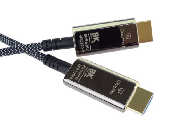 PremiumCord Ultra High Speed HDMI 2.1 optický fiber kabel 8K@60Hz,zlacené 50m