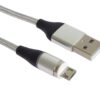 img-3-1-48 PremiumCord Magnetický micro USB a USB-C nabíjecí a datový kabel 1m, stříbrný