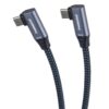 PremiumCord USB-C 2x zahnutý kabel, 0.5m