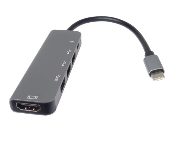 img-4-1-25 PremiumCord USB-C na HDMI + USB3.0 + 2x USB2.0 + PD(power delivery) adaptér