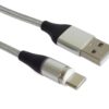 img-4-1-35 PremiumCord Magnetický micro USB a USB-C nabíjecí a datový kabel 1m, stříbrný