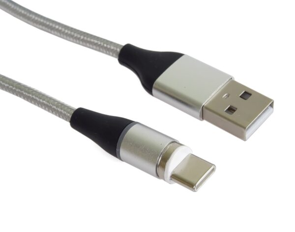 img-4-1-35 PremiumCord Magnetický micro USB a USB-C nabíjecí a datový kabel 1m, stříbrný