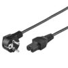 PremiumCord Kabel síťový 230V k počítači 2m IEC 320 C15 konektor s drážkou