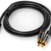 PremiumCord HQ stíněný kabel stereo Jack 3.5mm-2xCINCH M/M 5m