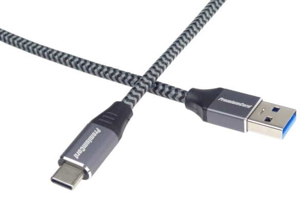 img-6-1-14 PremiumCord kabel USB-C - USB 3.0 A (USB 3.1 generation 1, 3A, 5Gbit/s) 0,5m oplet