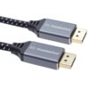 PremiumCord DisplayPort 1.4 přípojný kabel, kovové a zlacené konektory, 3m