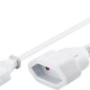 PremiumCord Kabel síťový prodlužovací dvojvidlice 230V 3m bílý