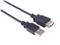 USB 2.0 kabel prodlužovací, A-A, 1m černá
