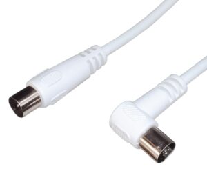 PremiumCord TV kabel M/F 90°, 3m