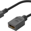 PremiumCord Flexi adaptér HDMI Typ A samice - micro HDMI Typ D samec pro ohebné zapojení