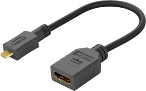 img_s-151 PremiumCord Flexi adaptér HDMI Typ A samice - micro HDMI Typ D samec pro ohebné zapojení