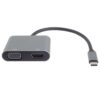 PremiumCord MST adaptér USB-C na HDMI + VGA, rozlišení 4K a FULL HD 1080p