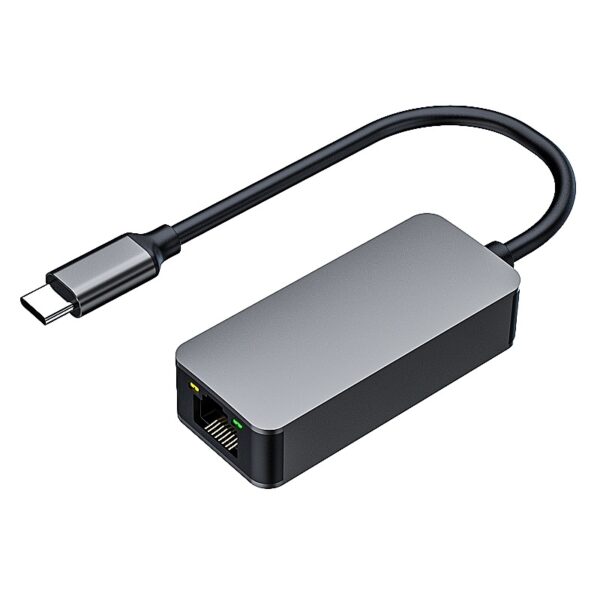 img_s-170 PremiumCord adaptér USB-C -> LAN RJ45 ETHERNET 2,5G/1000 MBIT Aluminium
