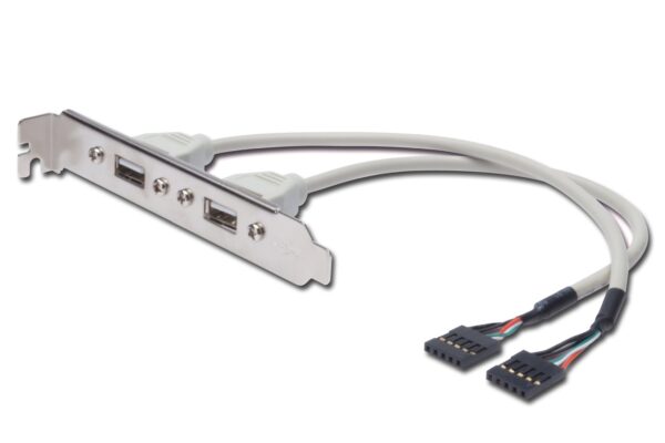 PremiumCord USB vývod z MB na záslepku, 2x USB-A
