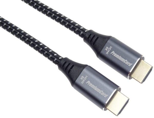 PremiumCord ULTRA HDMI 2.1 High Speed + Ethernet kabel 8K@60Hz,zlacené 3m