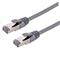 Kabel C-TECH patchcord Cat6a, S/FTP, šedý, 2m