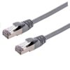 Kabel C-TECH patchcord Cat6a, S/FTP, šedý, 15m