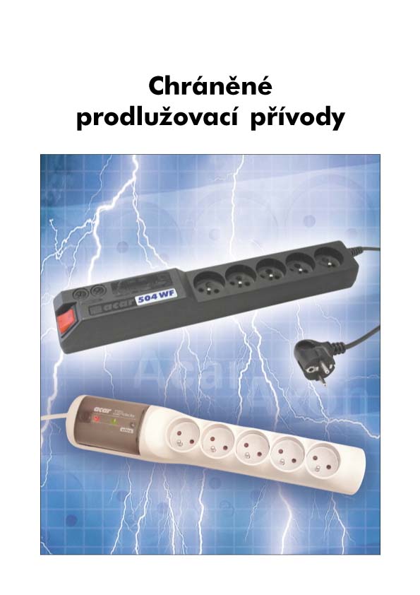 katalog_ACAR1 19" napáj.pan.Acar 504WF 5x220V-3m black+přep.ochr