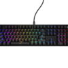 Herní mechanická klávesnice Genesis THOR 404/RGB/Gateron Yellow Pro/Drátové USB-A/US layout/Černá