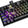 Herní mechanická klávesnice Genesis THOR 404/RGB/Gateron Yellow Pro/Drátové USB-A/US layout/Černá