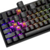 Herní mechanická klávesnice Genesis THOR 404/RGB/Outemu Peach Silent/Drátové USB-A/US layout/Černá
