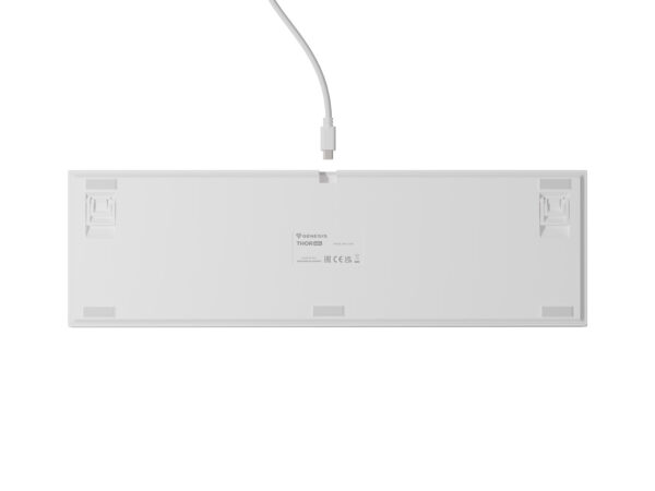 Herní mechanická klávesnice Genesis THOR 404/RGB/Gateron Yellow Pro/Drátové USB-A/US layout/Bílá