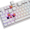 Herní mechanická klávesnice Genesis THOR 404/RGB/Outemu Peach Silent/Drátové USB-A/US layout/Bílá