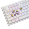 Genesis herní mechanická klávesnice THOR 404/RGB/Gateron Yellow Pro/Drátová USB/US layout/Bílá