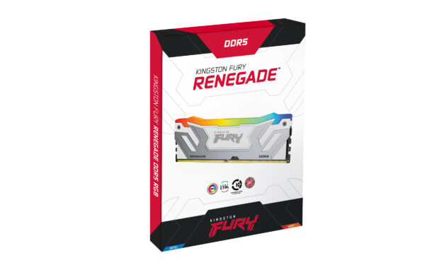 Kingston FURY Renegade/CUDIMM DDR5/24GB/8400MHz/CL40/1x24GB/RGB/White