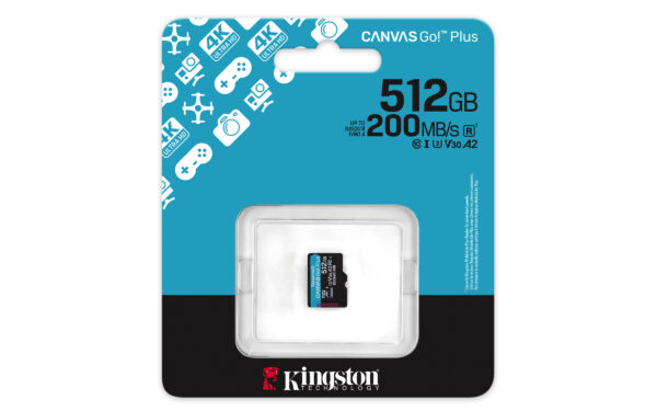 ktc-sdcg4-512gb-BAp Kingston Canvas Go Plus A2/Micro SDXC/512GB/UHS-I U3 / Class 10