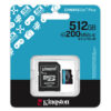 ktc-sdcg4-512gb-pc-hr Kingston Canvas Go Plus A2/Micro SDXC/512GB/UHS-I U3 / Class 10/+ Adaptér