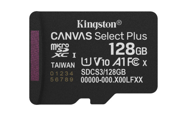 ktc-sdcs3-128gbsp-s-hr Kingston Canvas Select Plus/Micro SDXC/128GB/UHS-I U1 / Class 10