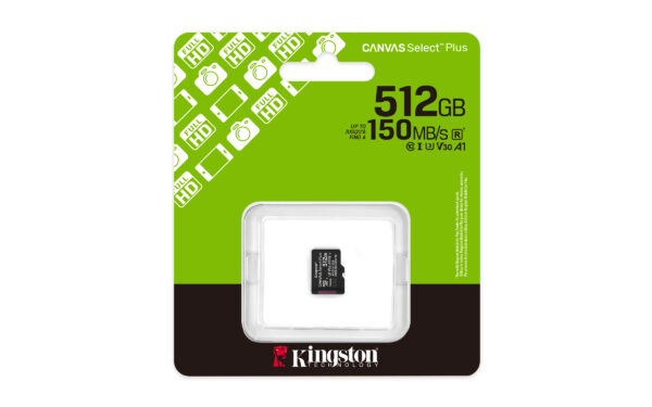 ktc-sdcs3-512gbsp-pc Kingston Canvas Select Plus/Micro SDXC/512GB/UHS-I U3 / Class 10