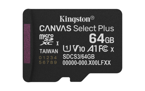 Kingston Canvas Select Plus/Micro SDXC/64GB/UHS-I U1 / Class 10