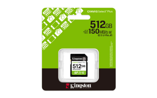 ktc-sds3-512gb-pc Kingston Canvas Select Plus/SDXC/512GB/UHS-I U3 / Class 10