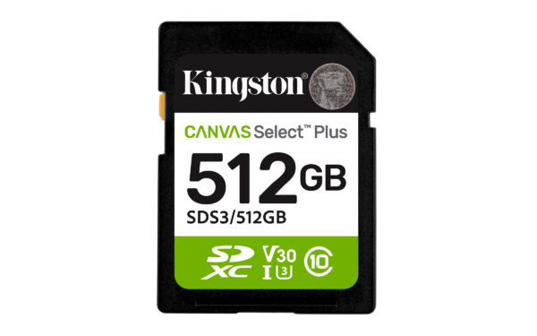 ktc-sds3-512gb-s Kingston Canvas Select Plus/SDXC/512GB/UHS-I U3 / Class 10
