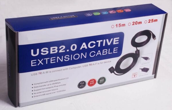 ku2rep25 PremiumCord USB 2.0 repeater a prodlužovací kabel A/M-A/F 25m