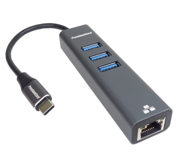 ku31ether04_0_s PremiumCord Adapter USB-C na Gigabit + 3x USB 3.0