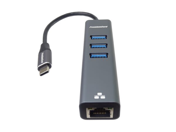 ku31ether04_2 PremiumCord Adapter USB-C na Gigabit + 3x USB 3.0