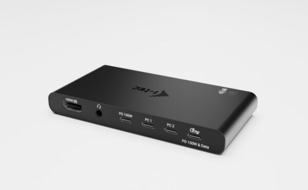 kvm03 i-tec KVM Docking Station HDMI for 2 hosts, Power Delivery 2x 100W
