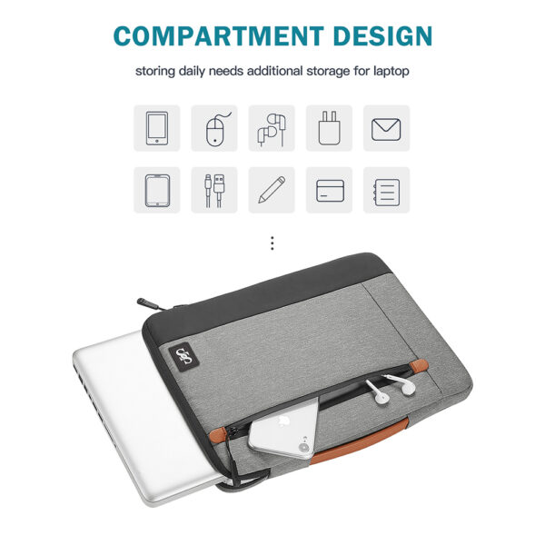 light-grey-06 Seine Scene Taška na notebook Seine Scene Dijon sleeve 16" - šedá