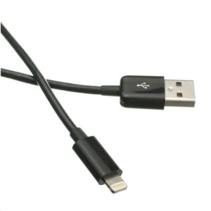 lightning-black_s-1 Kabel C-TECH USB 2.0 Lightning (IP5 a vyšší) nabíjecí a synchronizační kabel, 2m, černý