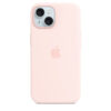 lightpink_s-5 iPhone 15 Silicone Case with MagSafe - Light Pink