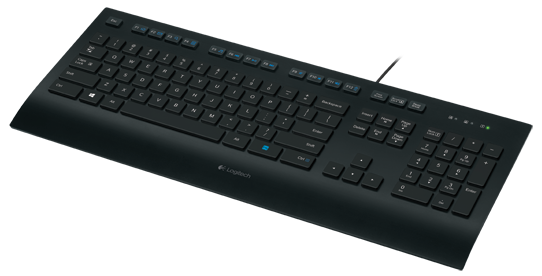 Logitech K280e/Drátová USB/US layout/Černá
