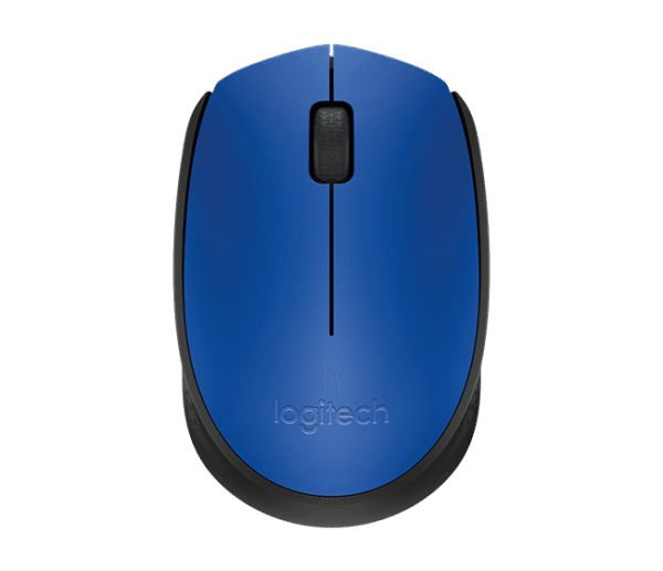 Logitech M171/Kancelářská/Optická/1 000 DPI/Bezdrátová USB/Černá-modrá