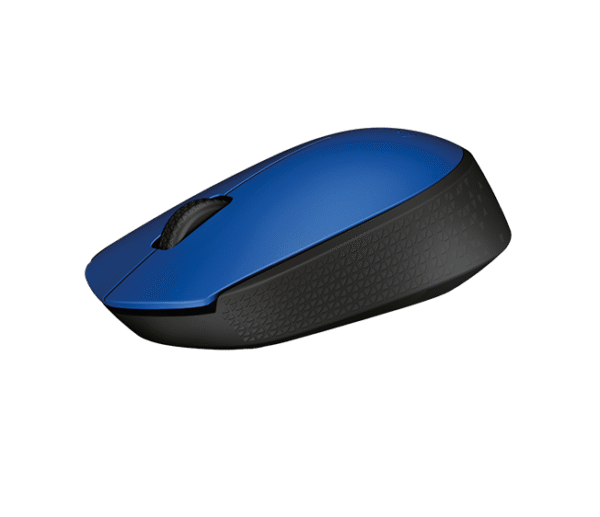 Logitech M171/Kancelářská/Optická/1 000 DPI/Bezdrátová USB/Černá-modrá
