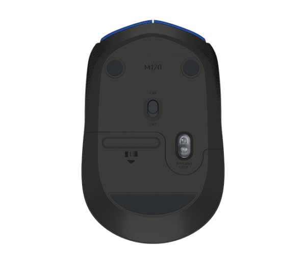 Logitech M171/Kancelářská/Optická/1 000 DPI/Bezdrátová USB/Černá-modrá