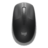 Logitech M190/Kancelářská/Optická/1 000 DPI/Bezdrátová USB/Šedá